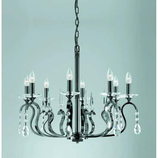 impex Impex Lighting CPA11815/08/GM Rhinestone Crystal Gun Metal - impex Impex Lighting CPA11815/08/GM Rhinestone Crystal Gun Metal