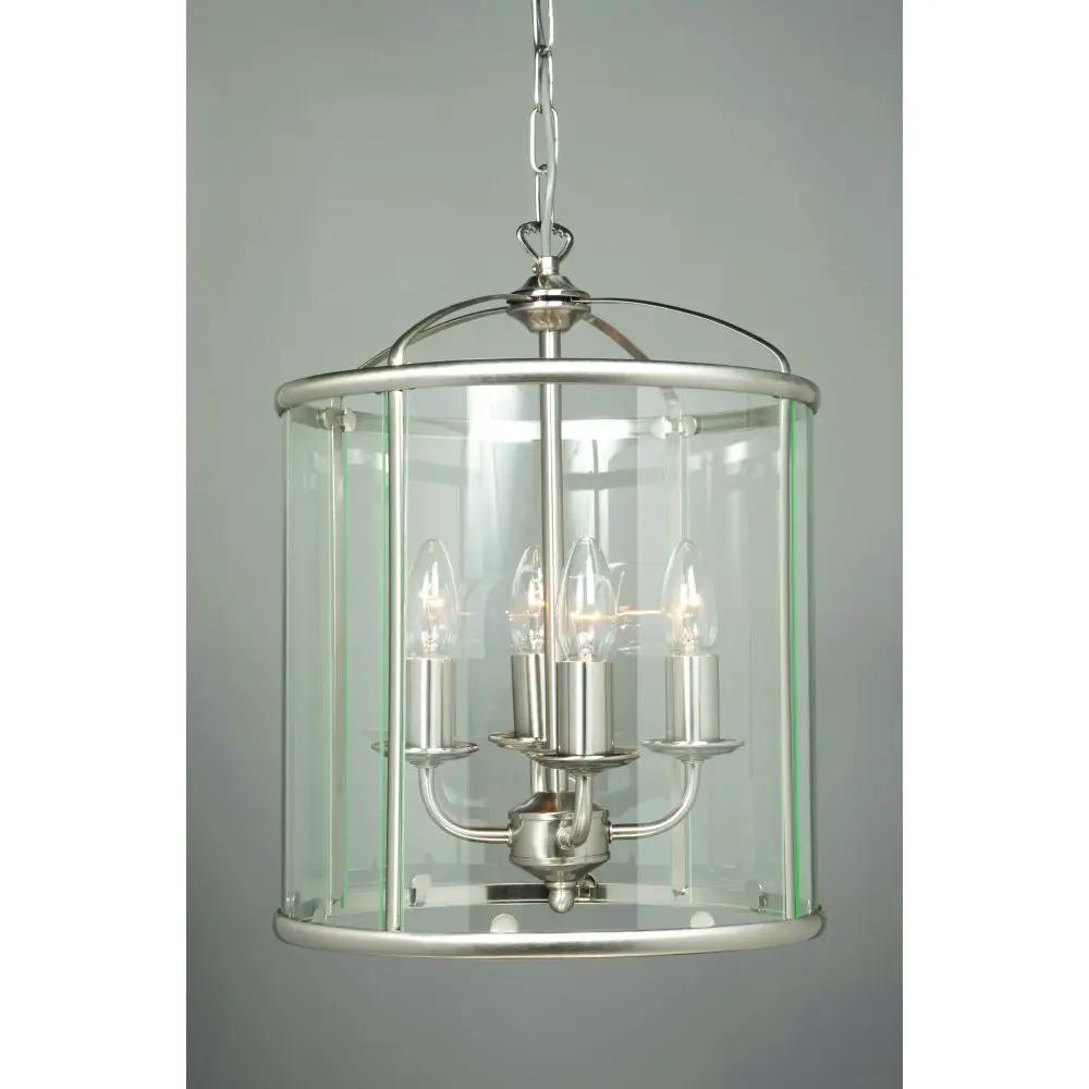 impex Impex Lighting LG77134/SN Orly Round Lantern Satin Nickel - impex Impex Lighting LG77134/SN Orly Round Lantern Satin Nickel
