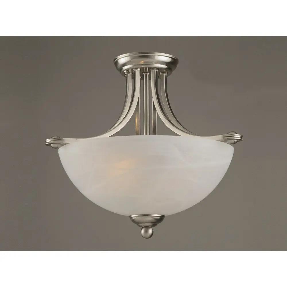 impex Impex Lighting PG00532/16/SF Texas Satin Nickel White Alabaster - impex Impex Lighting PG00532/16/SF Texas Satin Nickel White Alabaster
