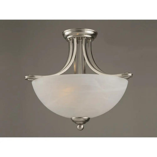 impex Impex Lighting PG00532/16/SF Texas Satin Nickel White Alabaster - impex Impex Lighting PG00532/16/SF Texas Satin Nickel White Alabaster