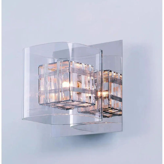impex Impex Lighting PGH01515/01/WB/CH Avignon Glass/weaved Wire Cube - impex Impex Lighting PGH01515/01/WB/CH Avignon Glass/weaved Wire Cube