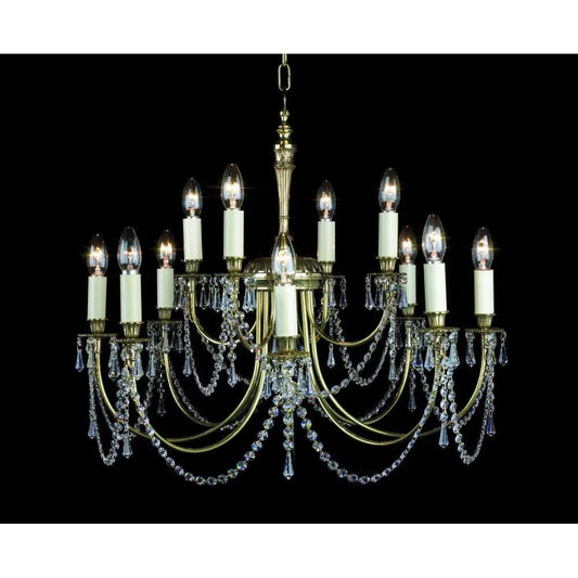 impex Impex Lighting SMBB00112/PB/CRY Richmond Polished Brass Crystal - impex Impex Lighting SMBB00112/PB/CRY Richmond Polished Brass Crystal