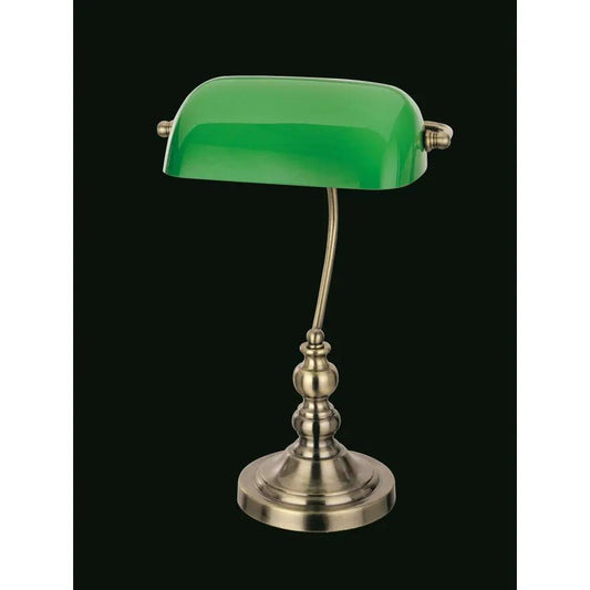 impex Impex TB305101/GRN/AB Bankers Green Glass Table - impex Impex TB305101/GRN/AB Bankers Green Glass Table