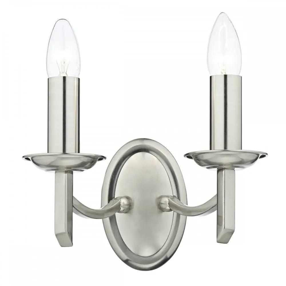dar lighting Där Lighting Group, Dar AMB0946 Ambassador Wall Bracket Satin Chrome - dar lighting Där Lighting Group, Dar AMB0946 Ambassador Wall Bracket Satin Chrome