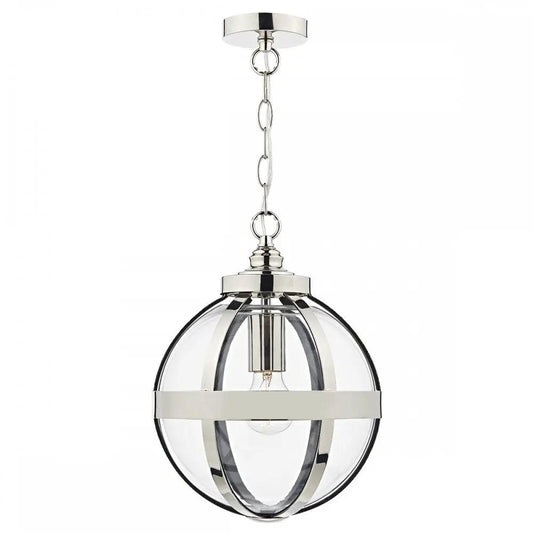 dar lighting Där Lighting Group, Dar HEA0138 Heath 1 Light Pendant Polished Nickel - dar lighting Där Lighting Group, Dar HEA0138 Heath 1 Light Pendant Polished Nickel