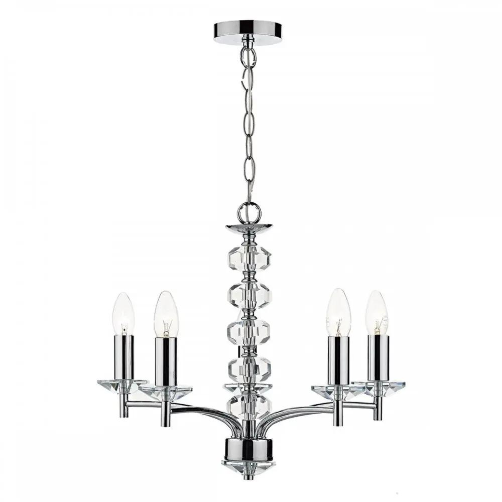 dar lighting Där Lighting Group Dar OLE0550 Oleana Pendant Polished Chrome Crystal - dar lighting Där Lighting Group Dar OLE0550 Oleana Pendant Polished Chrome Crystal