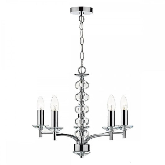 dar lighting Där Lighting Group Dar OLE0550 Oleana Pendant Polished Chrome Crystal - dar lighting Där Lighting Group Dar OLE0550 Oleana Pendant Polished Chrome Crystal