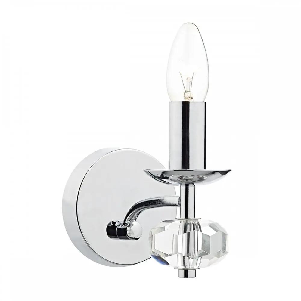 dar lighting Där Lighting Group, Dar OLE0750 Oleana Wall Bracket Polished Chrome Crystal - dar lighting Där Lighting Group, Dar OLE0750 Oleana Wall Bracket Polished Chrome Crystal