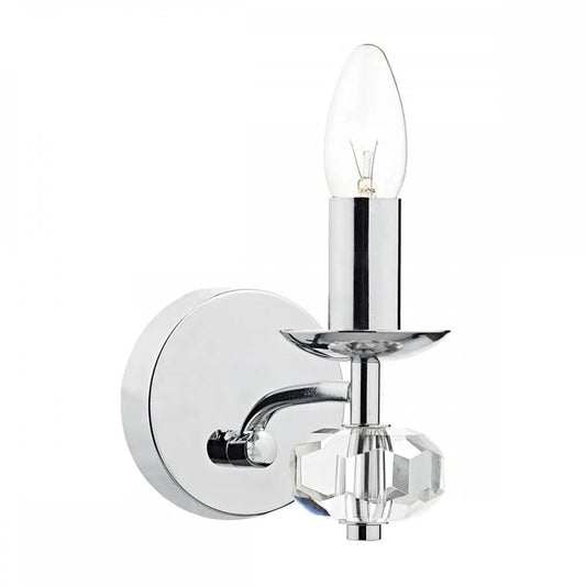 dar lighting Där Lighting Group, Dar OLE0750 Oleana Wall Bracket Polished Chrome Crystal - dar lighting Där Lighting Group, Dar OLE0750 Oleana Wall Bracket Polished Chrome Crystal