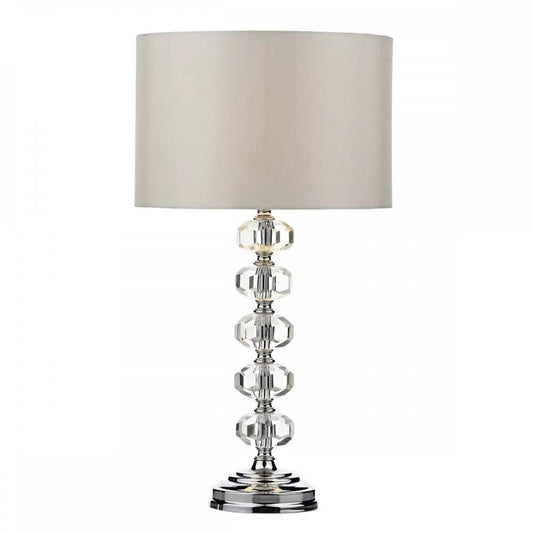 dar lighting Där Lighting Group Dar OLE4250 Oleana Table Lamp Polished Chrome Crystal - dar lighting Där Lighting Group Dar OLE4250 Oleana Table Lamp Polished Chrome Crystal