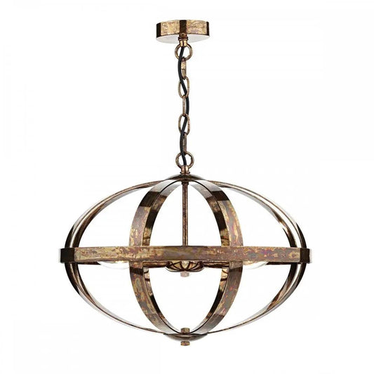 dar lighting Där Lighting Group Dar SYM0364 Symbol 3 Light Pendant Petrol Copper - dar lighting Där Lighting Group Dar SYM0364 Symbol 3 Light Pendant Petrol Copper