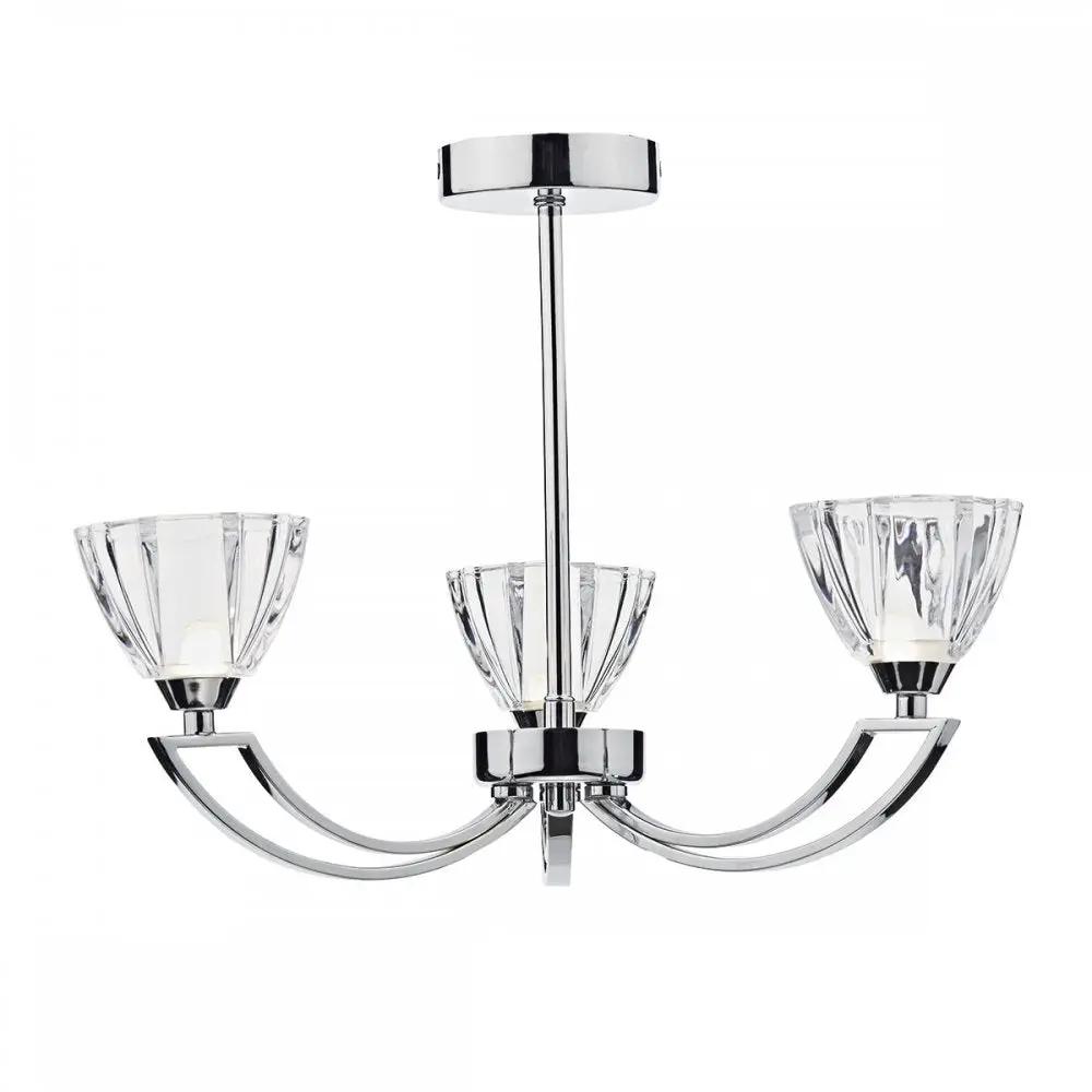 dar lighting Där Lighting Group, Dar VIT0350 Vito Semi Flush Polished Chrome - dar lighting Där Lighting Group, Dar VIT0350 Vito Semi Flush Polished Chrome