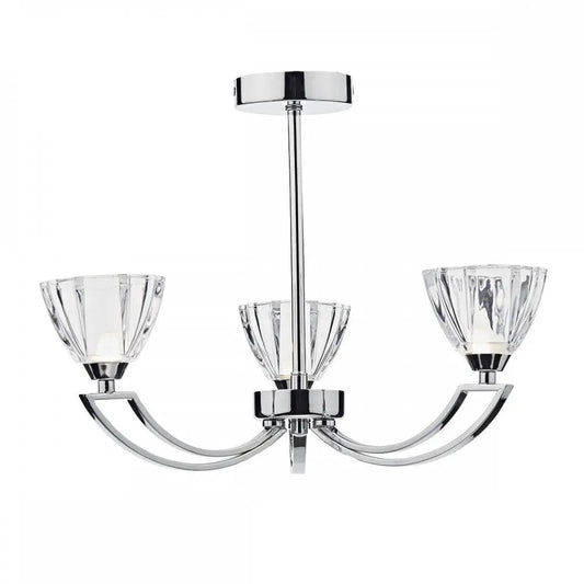 dar lighting Där Lighting Group, Dar VIT0350 Vito Semi Flush Polished Chrome - dar lighting Där Lighting Group, Dar VIT0350 Vito Semi Flush Polished Chrome