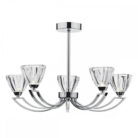 dar lighting Där Lighting Group Dar VIT0550 Vito Semi Flush Polished Chrome - dar lighting Där Lighting Group Dar VIT0550 Vito Semi Flush Polished Chrome