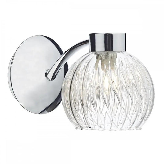 dar lighting Dar Lighting Group, Dar YAS0750 Yasmin Single Wall Bracket Polished Chrome (S) - dar lighting Dar Lighting Group, Dar YAS0750 Yasmin Single Wall Bracket Polished Chrome (S)
