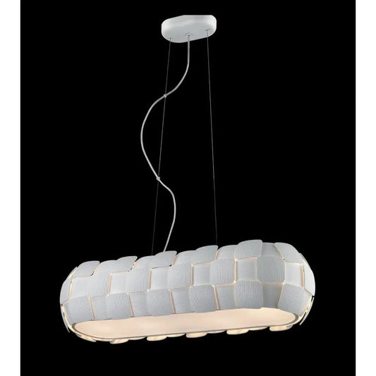 impex Impex Lighting PG504241/04/OBL/WH Brigitte White Square Oblong Pendant - impex Impex Lighting PG504241/04/OBL/WH Brigitte White Square Oblong Pendant