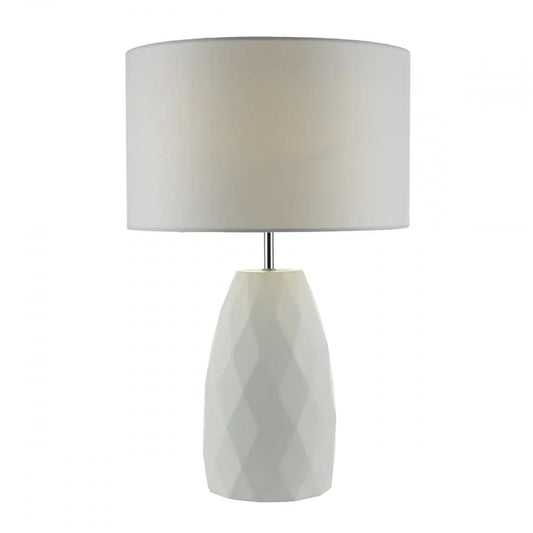 dar lighting Där Lighting Group Dar CIA422 Ciara Table Lamp White With Shade - dar lighting Där Lighting Group Dar CIA422 Ciara Table Lamp White With Shade