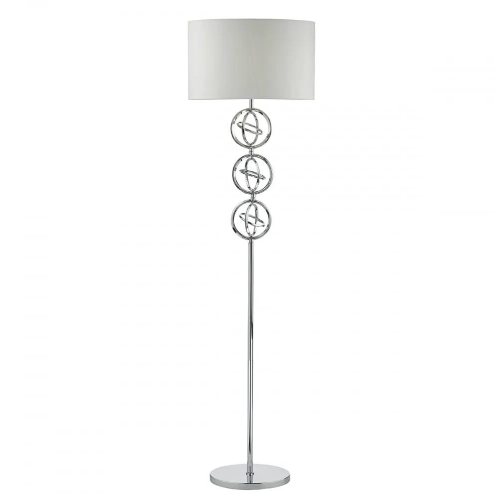 dar lighting Där Lighting Group Dar INN4950 Innsbruck Floor Lamp Polished Chrome With Shade - dar lighting Där Lighting Group Dar INN4950 Innsbruck Floor Lamp Polished Chrome With Shade