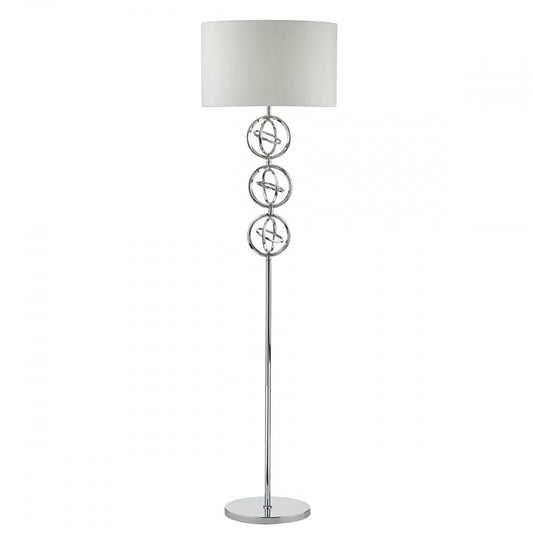 dar lighting Där Lighting Group Dar INN4950 Innsbruck Floor Lamp Polished Chrome With Shade - dar lighting Där Lighting Group Dar INN4950 Innsbruck Floor Lamp Polished Chrome With Shade