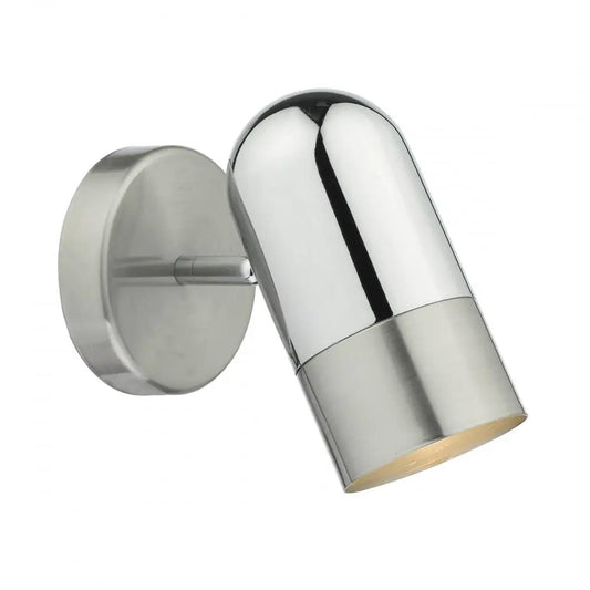 dar lighting Där Lighting Group, KAZ0746 Kazan 1 Light Wall Bracket Satin Chrome Polished Chrome (SD) - dar lighting Där Lighting Group, KAZ0746 Kazan 1 Light Wall Bracket Satin Chrome Polished Chrome (SD)