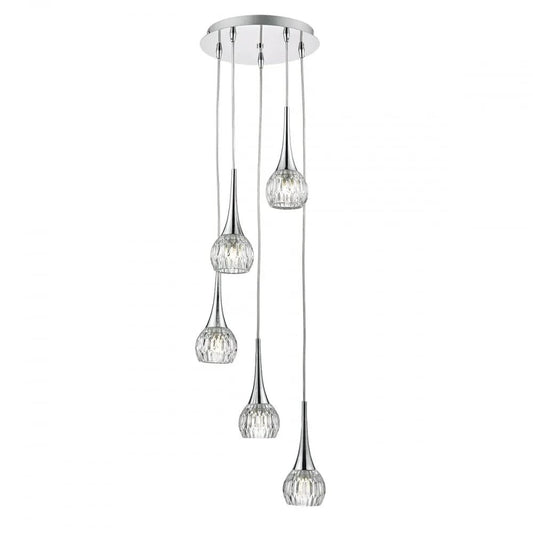 dar lighting Där Lighting Group, Dar LYA0550 Lyall 5 Light Pendant Polished Chrome - dar lighting Där Lighting Group, Dar LYA0550 Lyall 5 Light Pendant Polished Chrome