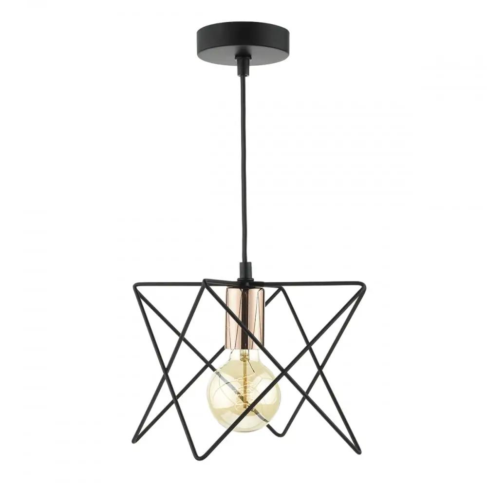 dar lighting Där Lighting Group, Dar MID0122 Midi 1 Light Pendant Black Copper - dar lighting Där Lighting Group, Dar MID0122 Midi 1 Light Pendant Black Copper