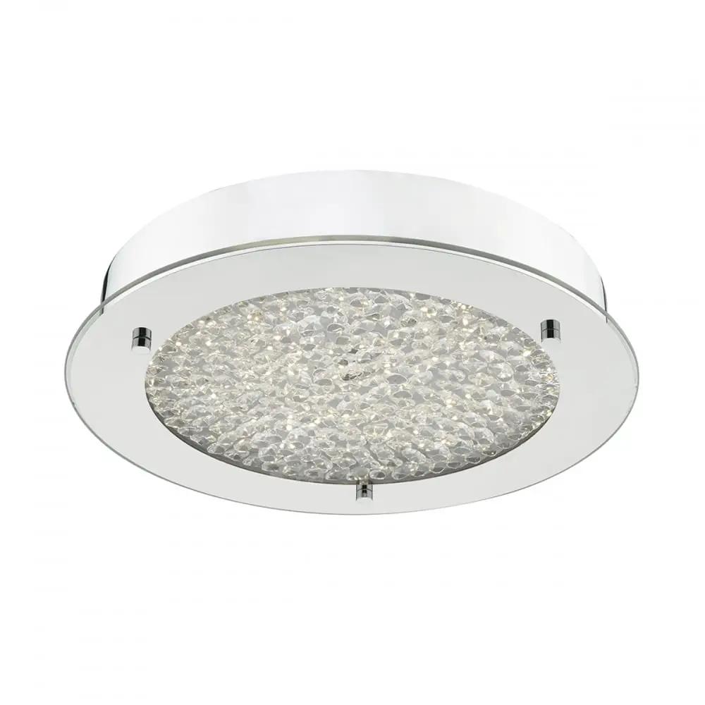 dar lighting Där Lighting Group, Dar PET5250 Peta Flush Polished Chrome Clear Glass LED - dar lighting Där Lighting Group, Dar PET5250 Peta Flush Polished Chrome Clear Glass LED