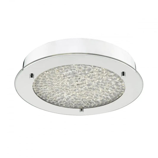 dar lighting Där Lighting Group, Dar PET5250 Peta Flush Polished Chrome Clear Glass LED - dar lighting Där Lighting Group, Dar PET5250 Peta Flush Polished Chrome Clear Glass LED