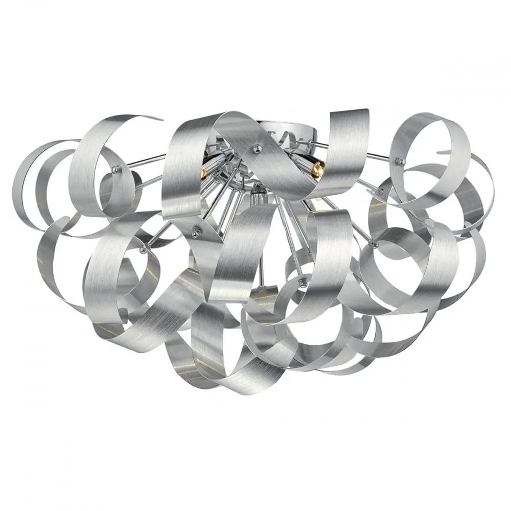 dar lighting Där Lighting Group, Dar RAW0550 Rawley 5 Light Flush Brushed Aluminium - dar lighting Där Lighting Group, Dar RAW0550 Rawley 5 Light Flush Brushed Aluminium