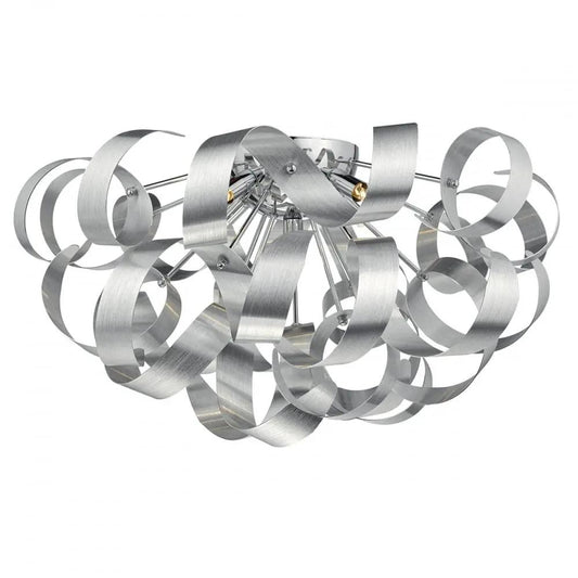 dar lighting Där Lighting Group, Dar RAW0550 Rawley 5 Light Flush Brushed Aluminium - dar lighting Där Lighting Group, Dar RAW0550 Rawley 5 Light Flush Brushed Aluminium