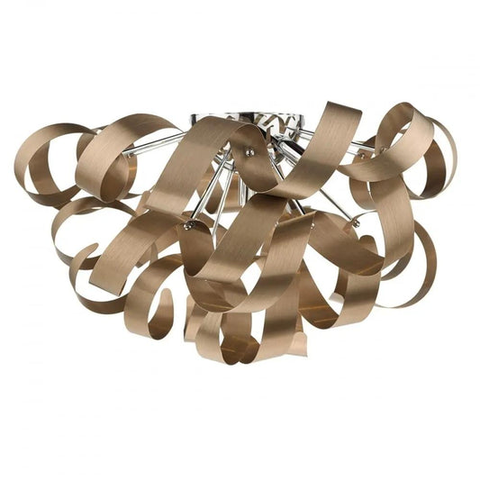 dar lighting Där Lighting Group, Dar RAW0564 Rawley 5 Light Flush 60CM Brushed Copper - dar lighting Där Lighting Group, Dar RAW0564 Rawley 5 Light Flush 60CM Brushed Copper