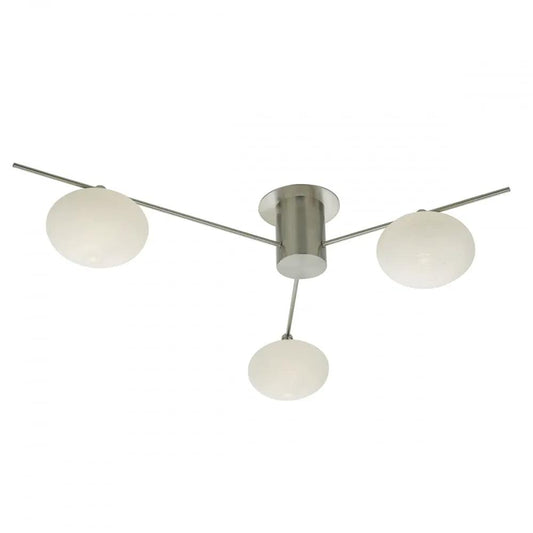 dar lighting Där Lighting Group, Dar JAS5346 Jasper 3 Light Semi Flush Satin Nickel - dar lighting Där Lighting Group, Dar JAS5346 Jasper 3 Light Semi Flush Satin Nickel