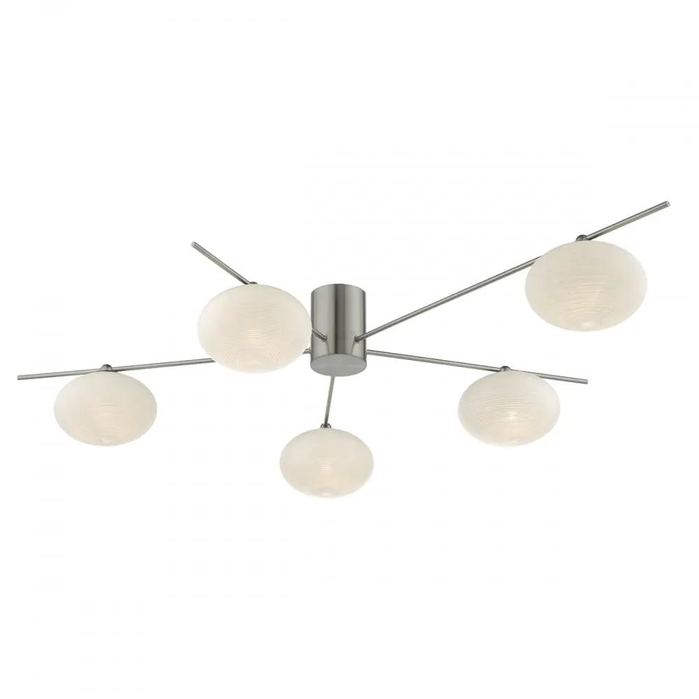 dar lighting Där Lighting Group, Dar JAS5446 Jasper 5 Light Semi Flush Satin Nickel - dar lighting Där Lighting Group, Dar JAS5446 Jasper 5 Light Semi Flush Satin Nickel