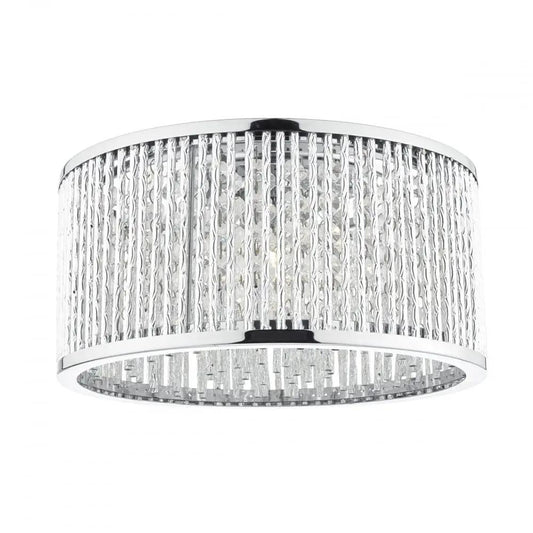 dar lighting Där Lighting Group, Dar NAN5368 Nantes 3 Light Flush Ceiling Polished Chrome Aluminium - dar lighting Där Lighting Group, Dar NAN5368 Nantes 3 Light Flush Ceiling Polished Chrome Aluminium