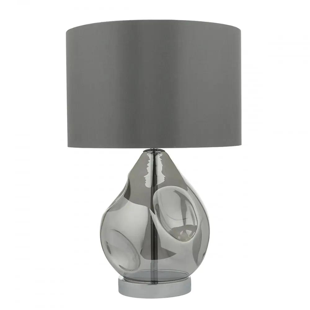 dar lighting Där Lighting Group Dar QUI4210 Quinn Table Lamp Smoked Shade - dar lighting Där Lighting Group Dar QUI4210 Quinn Table Lamp Smoked Shade