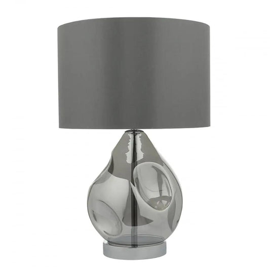 dar lighting Där Lighting Group Dar QUI4210 Quinn Table Lamp Smoked Shade - dar lighting Där Lighting Group Dar QUI4210 Quinn Table Lamp Smoked Shade
