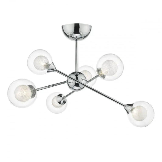 dar lighting Där Lighting Group, Dar ZEK0650 Zeke 6 Light Semi Flush Polished Chrome - dar lighting Där Lighting Group, Dar ZEK0650 Zeke 6 Light Semi Flush Polished Chrome