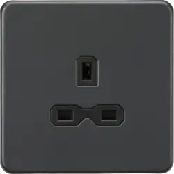 ml antricate 13A 1G Unswitched Socket - Anthracite with Black Insert - ml antricate 13A 1G Unswitched Socket - Anthracite with Black Insert