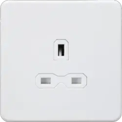 ml matt white 13A 1G Unswitched Socket - Matt White with White Insert - Electrical ml matt white 13A 1G Unswitched Socket - Matt White with White Insert Electrical