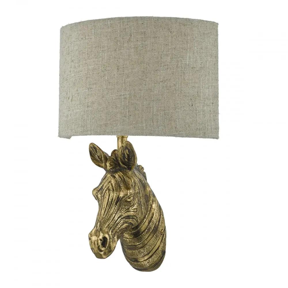 dar lighting Där Lighting Group Dar ABB0735 Abby 1 Light Wall Light Zebra Gold With Shade - dar lighting Där Lighting Group Dar ABB0735 Abby 1 Light Wall Light Zebra Gold With Shade