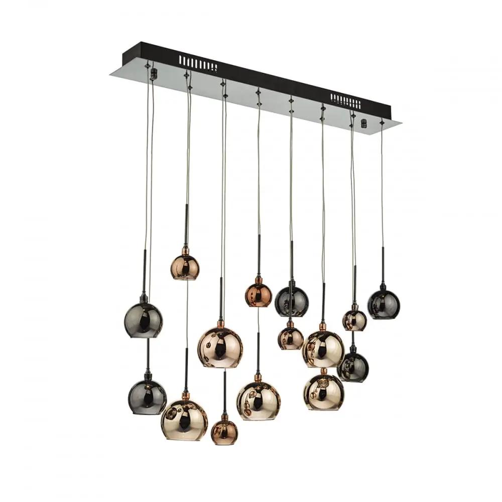 dar lighting Där Lighting Group Dar AUR6264 Aurelia 15 Light Bar Pendant Copper Dark Copper And Bronze - dar lighting Där Lighting Group Dar AUR6264 Aurelia 15 Light Bar Pendant Copper Dark Copper And Bronze
