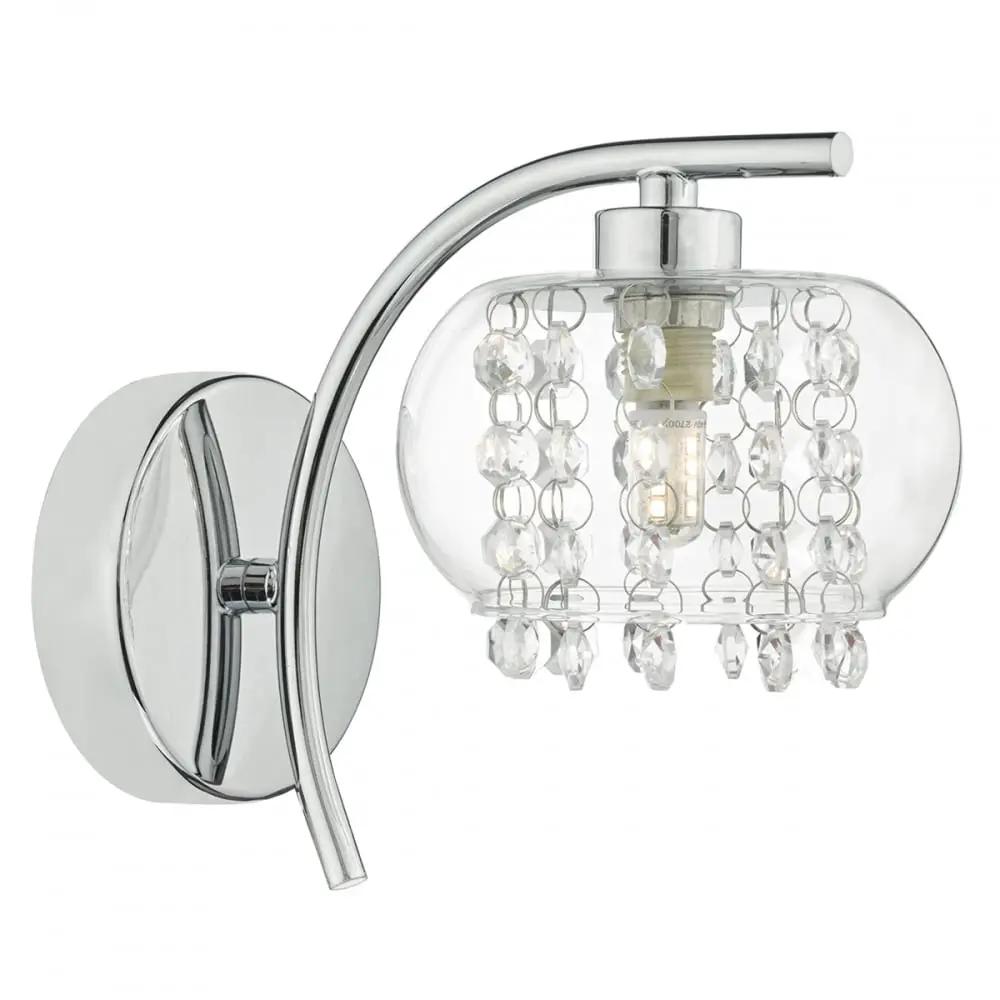 dar lighting Där Lighting Group, Dar ELM0750 Elma Single Wall Bracket Polished Chrome - dar lighting Där Lighting Group, Dar ELM0750 Elma Single Wall Bracket Polished Chrome