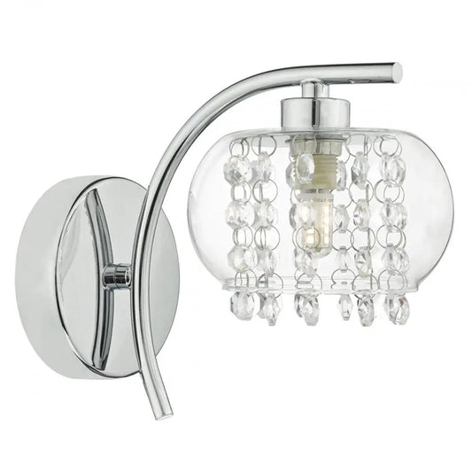 dar lighting Där Lighting Group, Dar ELM0750 Elma Single Wall Bracket Polished Chrome - dar lighting Där Lighting Group, Dar ELM0750 Elma Single Wall Bracket Polished Chrome