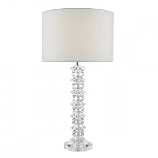 dar lighting Där Lighting Group, Dar MIN4208 Mina Table Lamp Crystal With Shade - dar lighting Där Lighting Group, Dar MIN4208 Mina Table Lamp Crystal With Shade