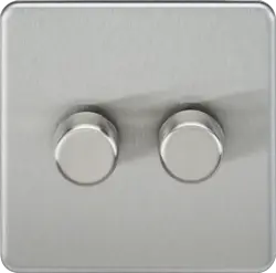 Brushed Chrome ML 2G 2-way 10-200W (5-150W LED) Intelligent dimmer - Brushed Chrome - Electrical Brushed Chrome ML 2G 2-way 10-200W (5-150W LED) Intelligent dimmer - Brushed Chrome Electrical