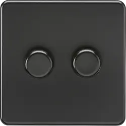 ml matt black 2G 2-way 10-200W (5-150W LED) Intelligent dimmer - Matt Black - ml matt black 2G 2-way 10-200W (5-150W LED) Intelligent dimmer - Matt Black