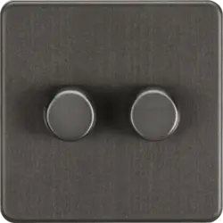 ml smoked bronze 2G 2-way 10-200W (5-150W LED) Intelligent dimmer - Smoked Bronze - Electrical ml smoked bronze 2G 2-way 10-200W (5-150W LED) Intelligent dimmer - Smoked Bronze Electrical