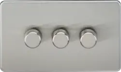 Brushed Chrome ML 3G 2-way 10-200W (5-150W LED) Intelligent dimmer - Brushed Chrome - Electrical Brushed Chrome ML 3G 2-way 10-200W (5-150W LED) Intelligent dimmer - Brushed Chrome Electrical