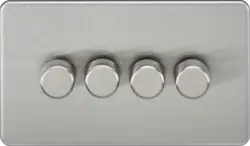 Brushed Chrome ML 4G 2-way 10-200W (5-150W LED) Intelligent dimmer - Brushed Chrome - Electrical Brushed Chrome ML 4G 2-way 10-200W (5-150W LED) Intelligent dimmer - Brushed Chrome Electrical