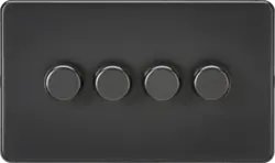 ml matt black 4G 2-way 10-200W (5-150W LED) Intelligent dimmer - Matt Black - ml matt black 4G 2-way 10-200W (5-150W LED) Intelligent dimmer - Matt Black